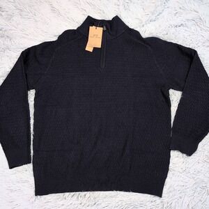 Paul Jones Sweater Mens L Blue Preppy Comfort Cozy Soft Textured Casual New